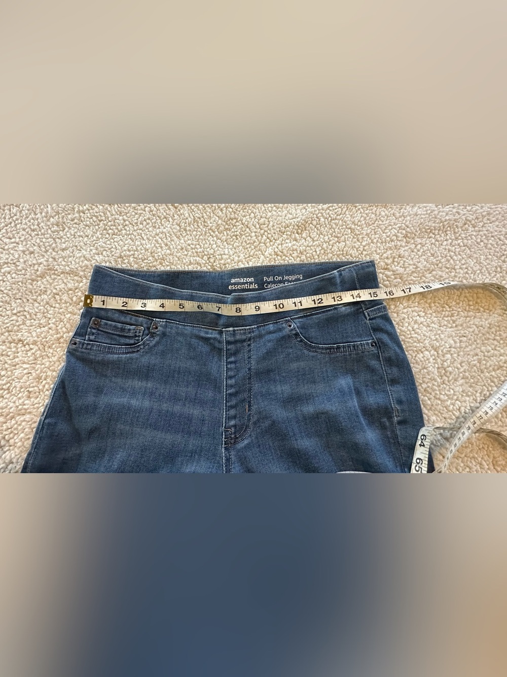 Amazon Essentials Women’s Denim Blue Pull On Jegging size 10 Regular - Picture 3 of 9